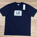 C.P. Company Stitch Block Logo T-Shirt in Navy
