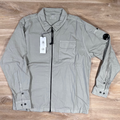 C.P. Company Organic Gabardine Lens Overshirt in London Fog - Grey
