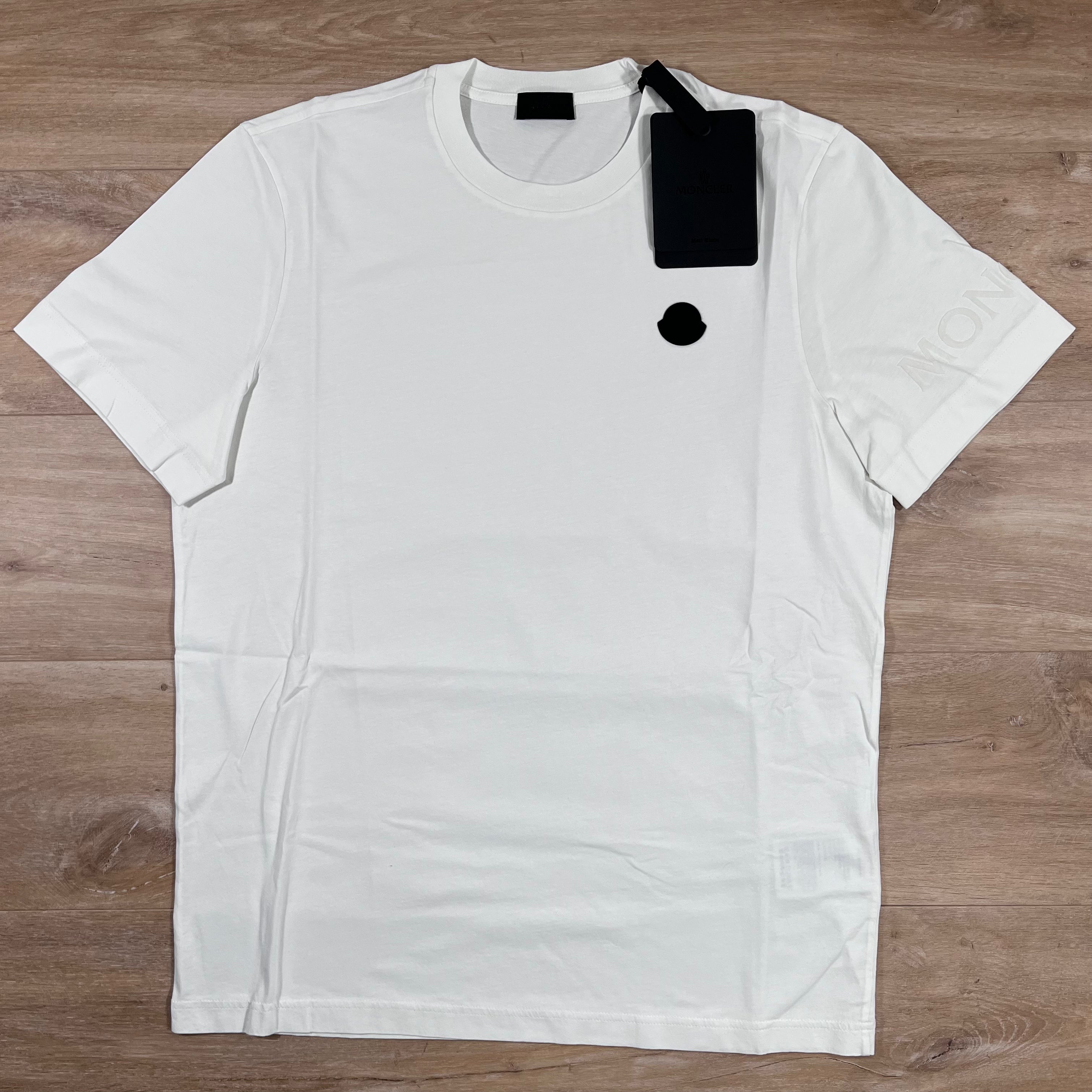 Moncler Logo Cotton T-Shirt in White