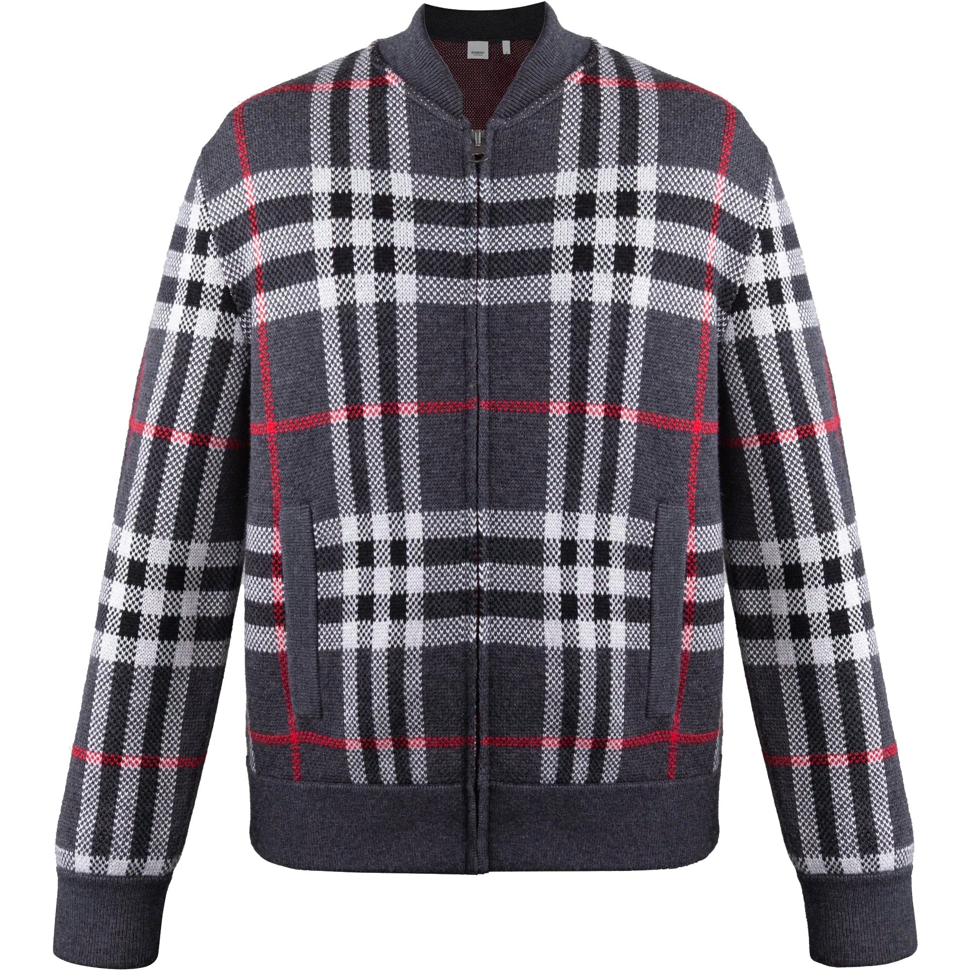 Burberry Morland Dark Charcoal Knit Bomber