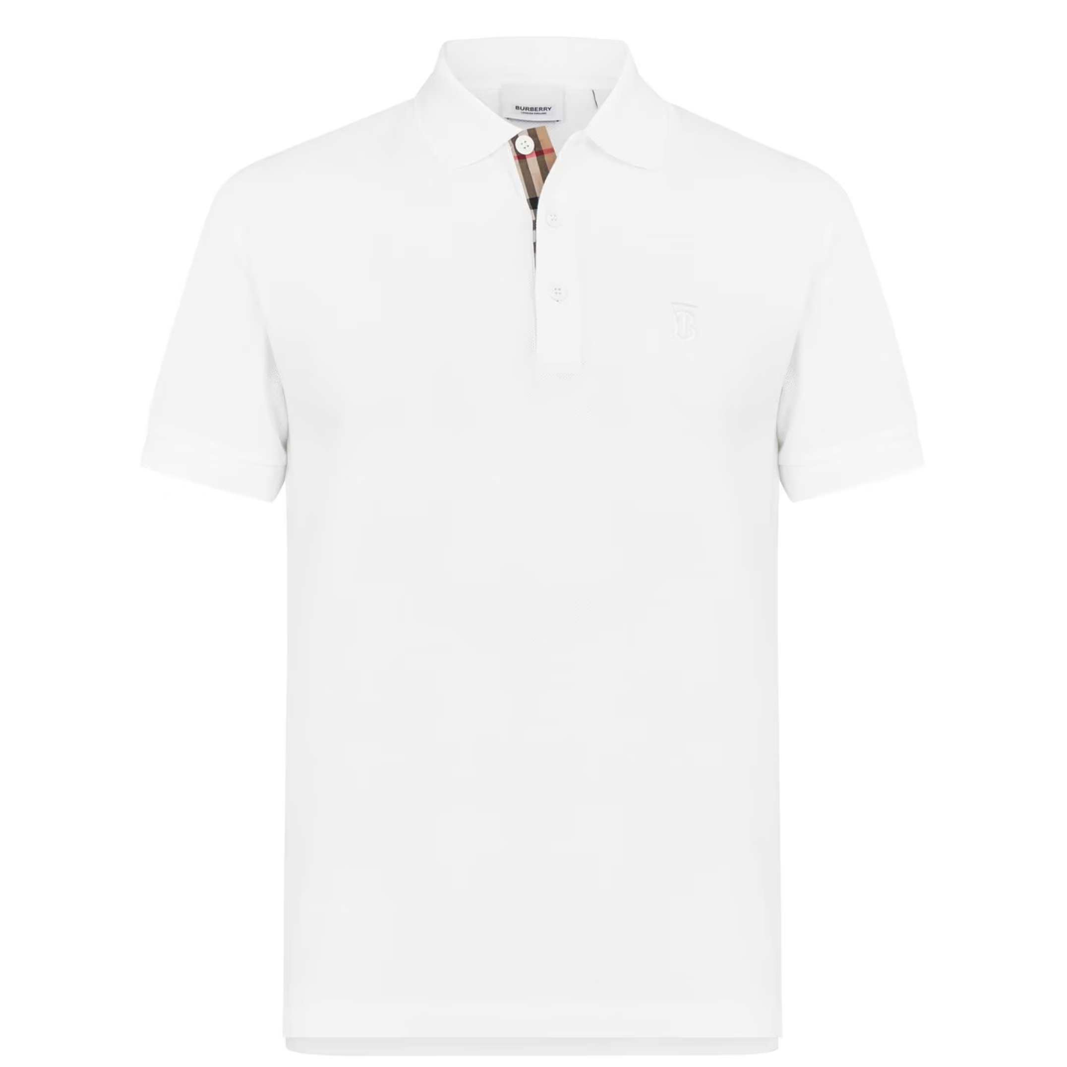 Burberry White Eddie Logo Polo
