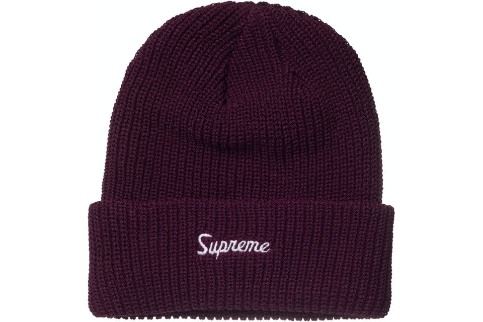 SUPREME LOOSE GAUGE BEANIE EGGPLANT