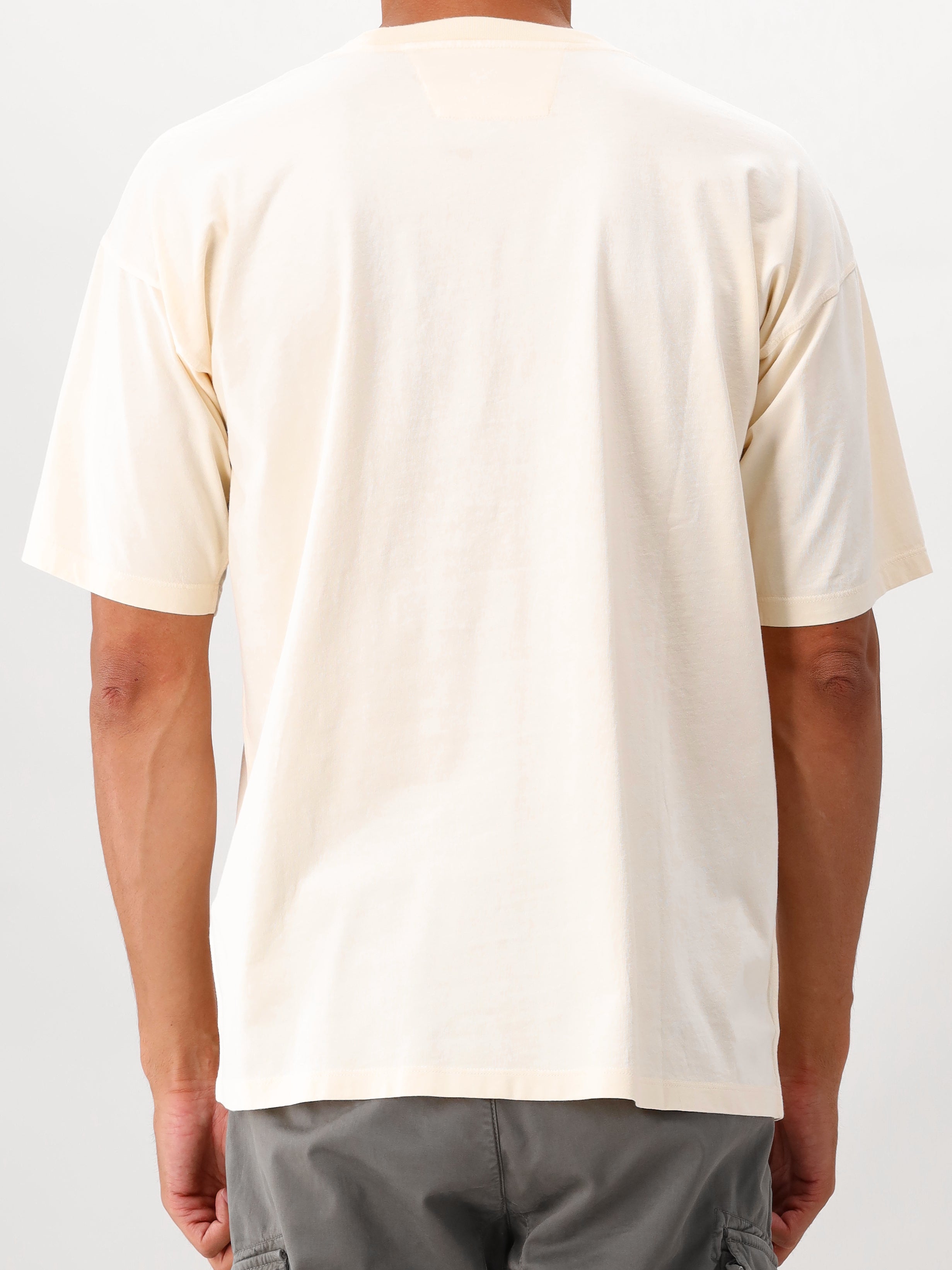 C.P. Company T-shirt Beige Jersey 24/1 Printed