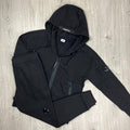 CP Company Raised Fleece Tracksuit - Black