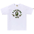 BAPE 1ST CAMO CRAZY STA COLLEGE T-SHIRT WHITE