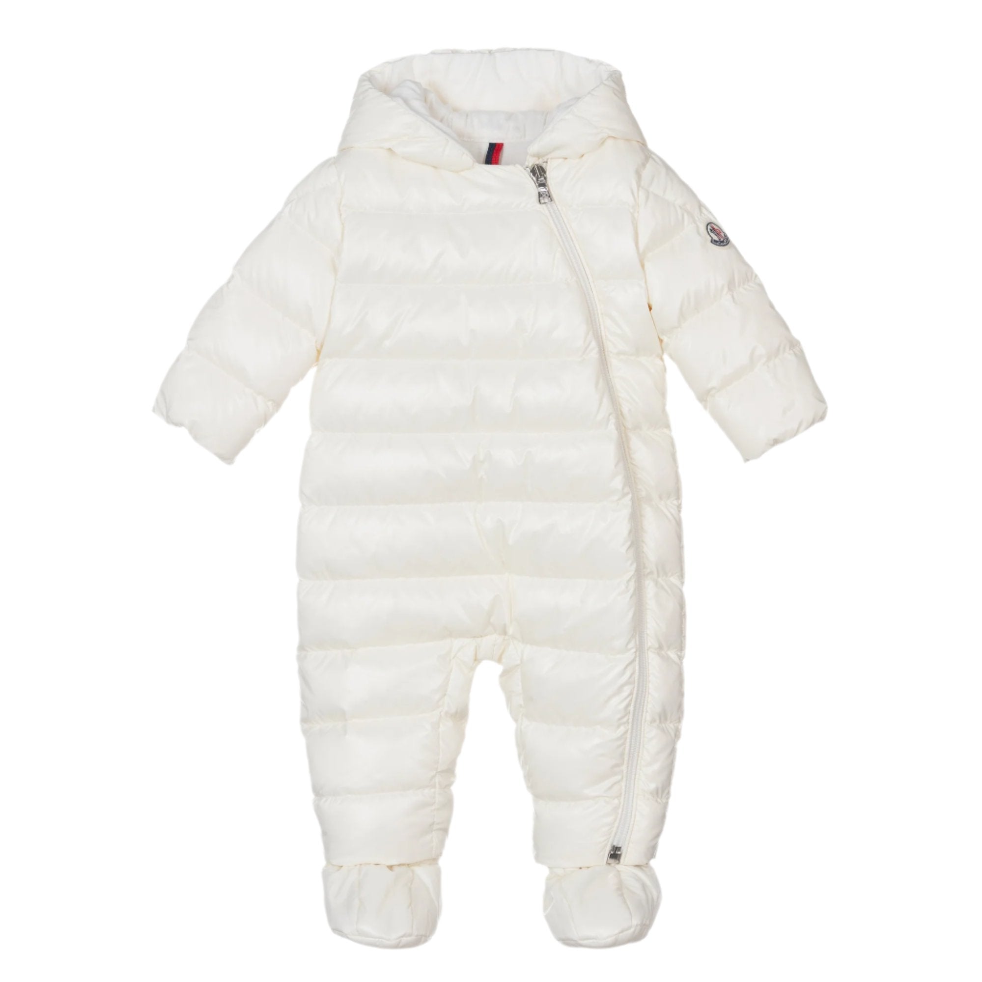 Moncler Ivory Down Padded Indro Puffer Snowsuit