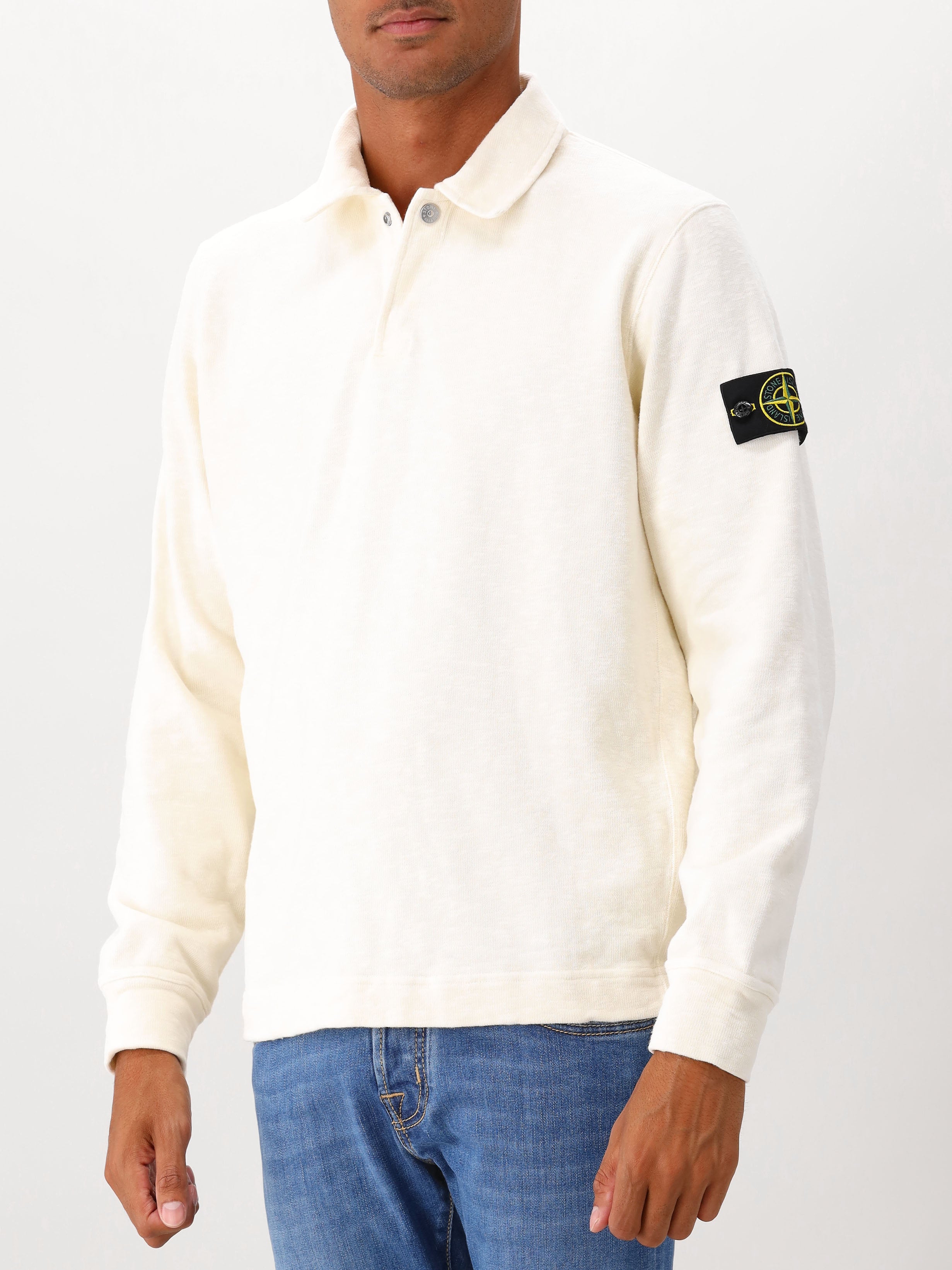 Stone Island Polo Sweater Wit