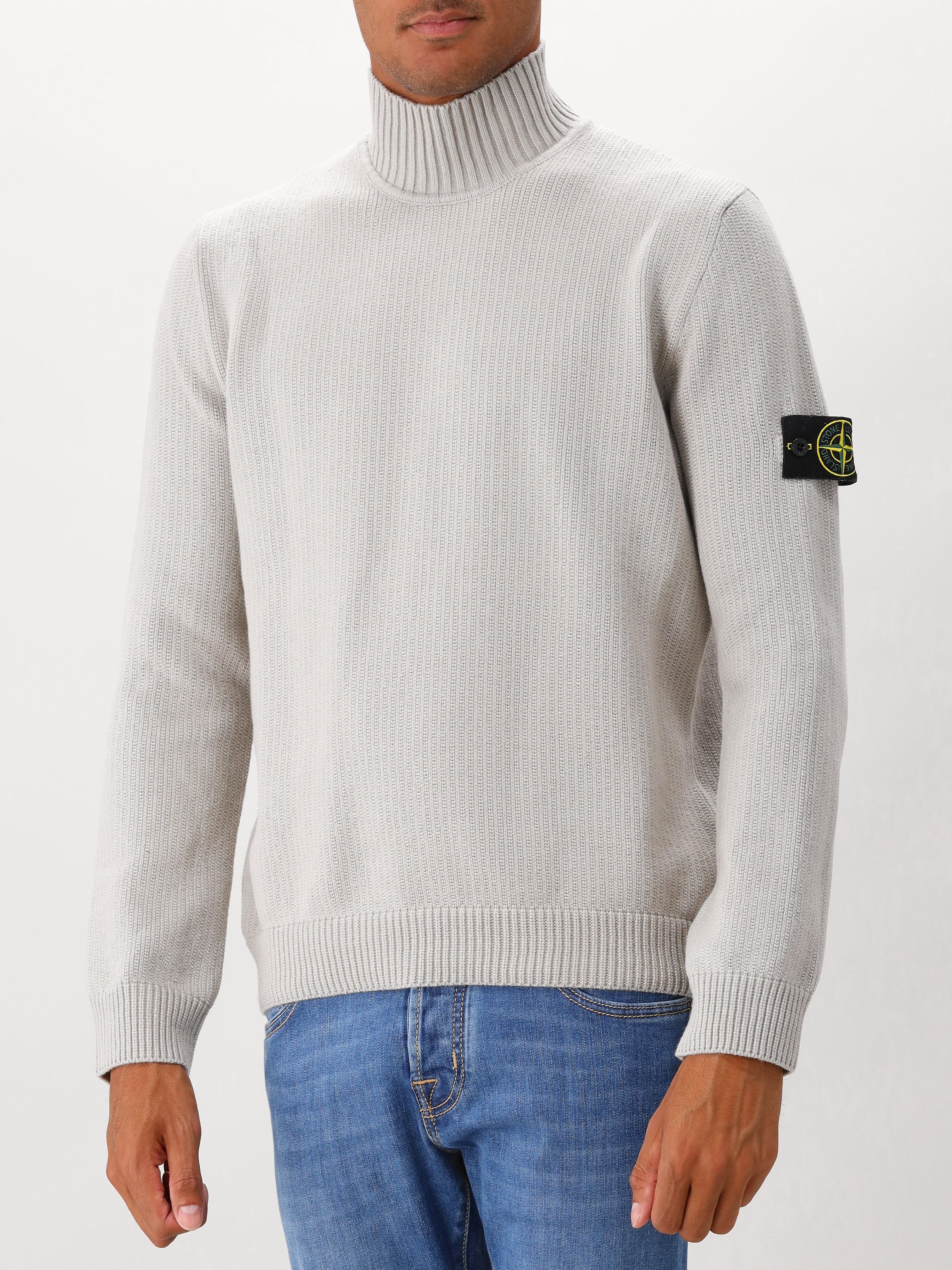 Stone Island Gebreide Trui Grijs